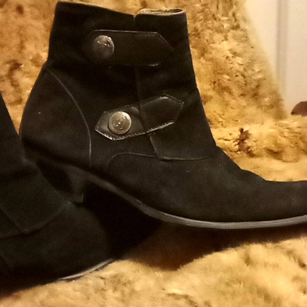 Mens ankle boots, suede Antonio Sengara black